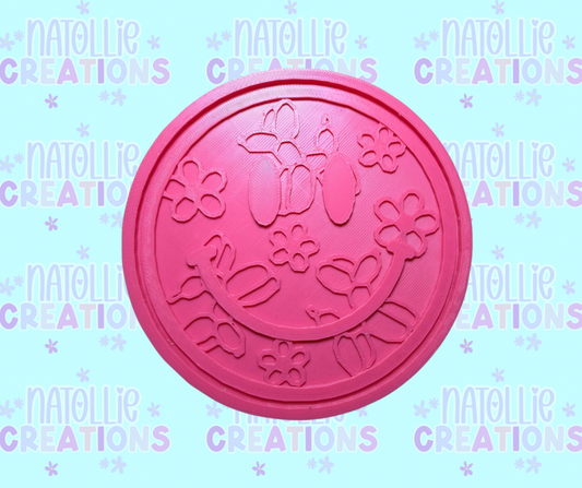 Floral Balloon Dog Smiley Insert Freshie Silicone Mold