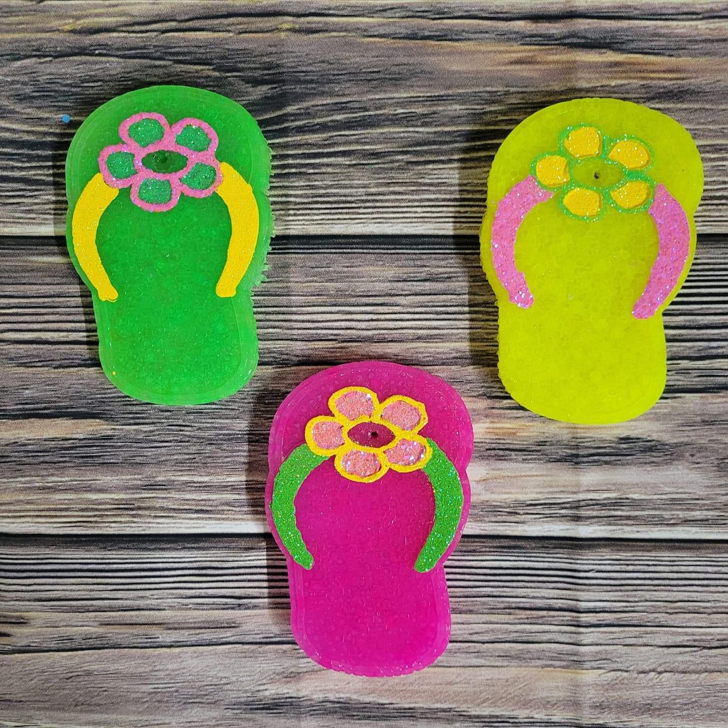 Floral Flip Flop Freshie Silicone Mold