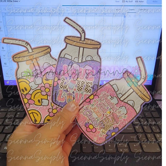 Floral Iced Coffee CardStock Grab Bag