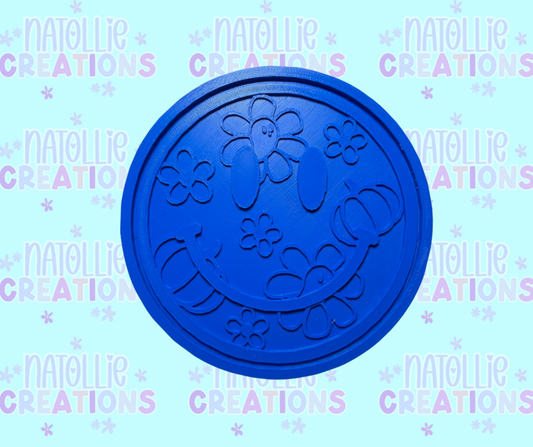 Ghost Daisy Smiley Insert Freshie Silicone Mold