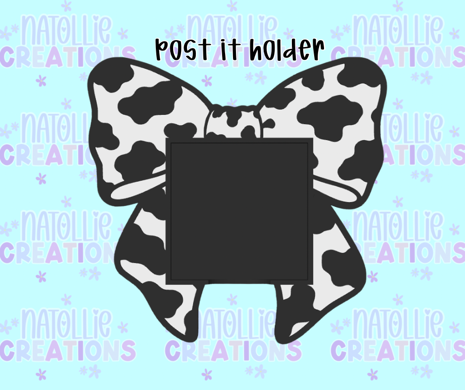 Cow Bow Post It Note Holder