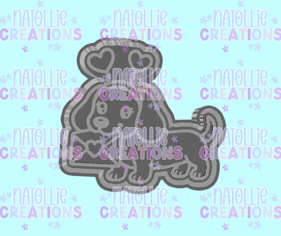 Love Letter Wiener Dog Freshie Silicone Mold