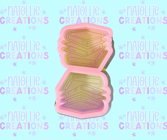Stack Of Books Vent Clip Freshie Silicone Mold
