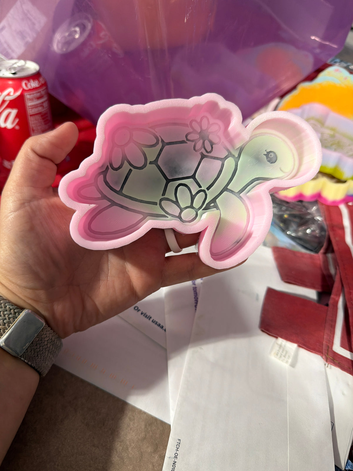 B GRADE - floral turtle