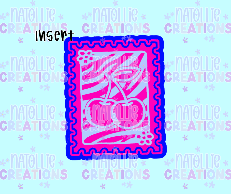 Zebra Cherry Stamp Insert Freshie Silicone Mold