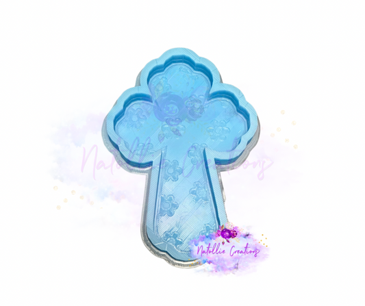 Floral Cross Freshie Silicone Mold