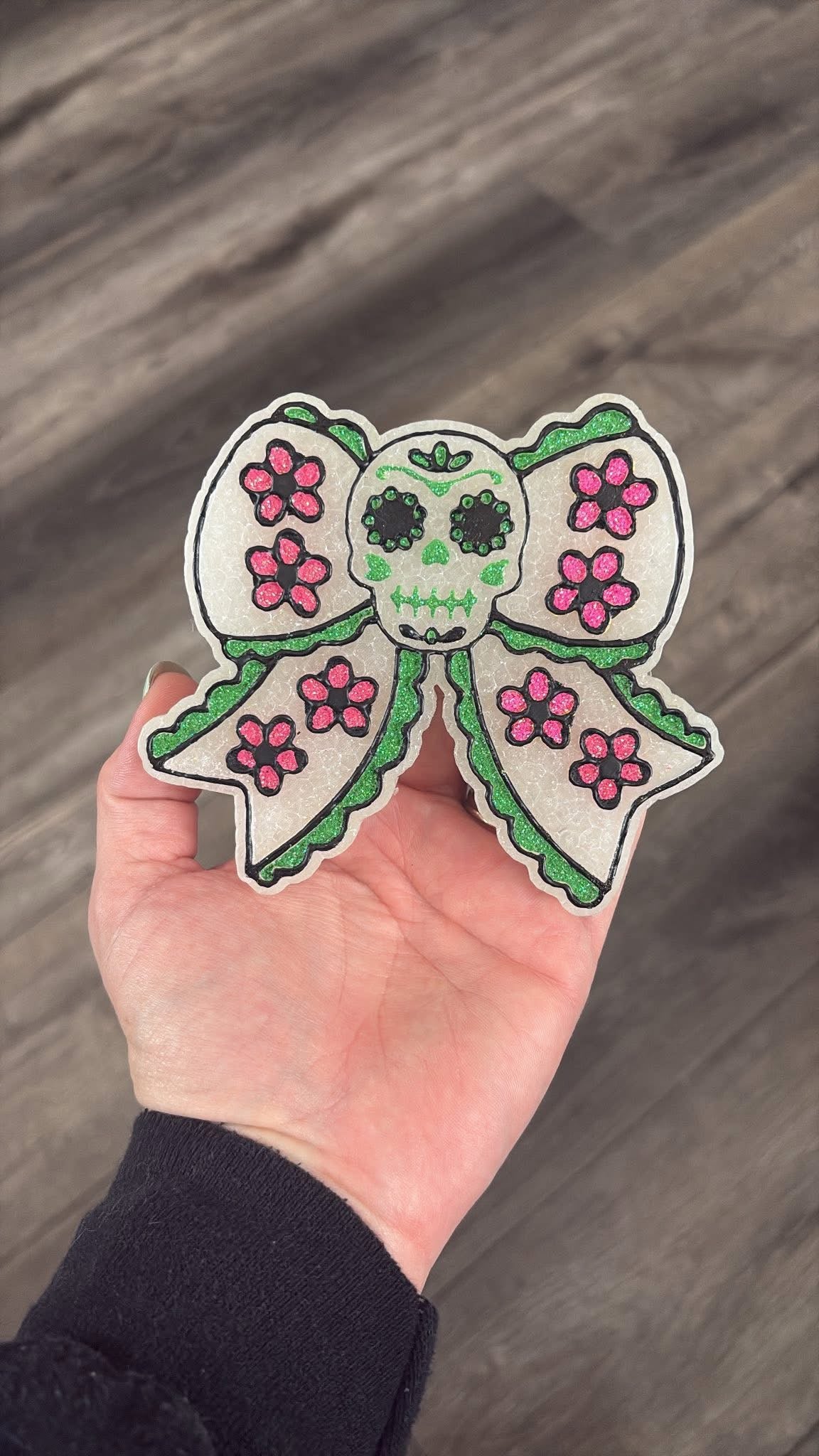 Sugar Skull Bow Freshie Silicone Mold