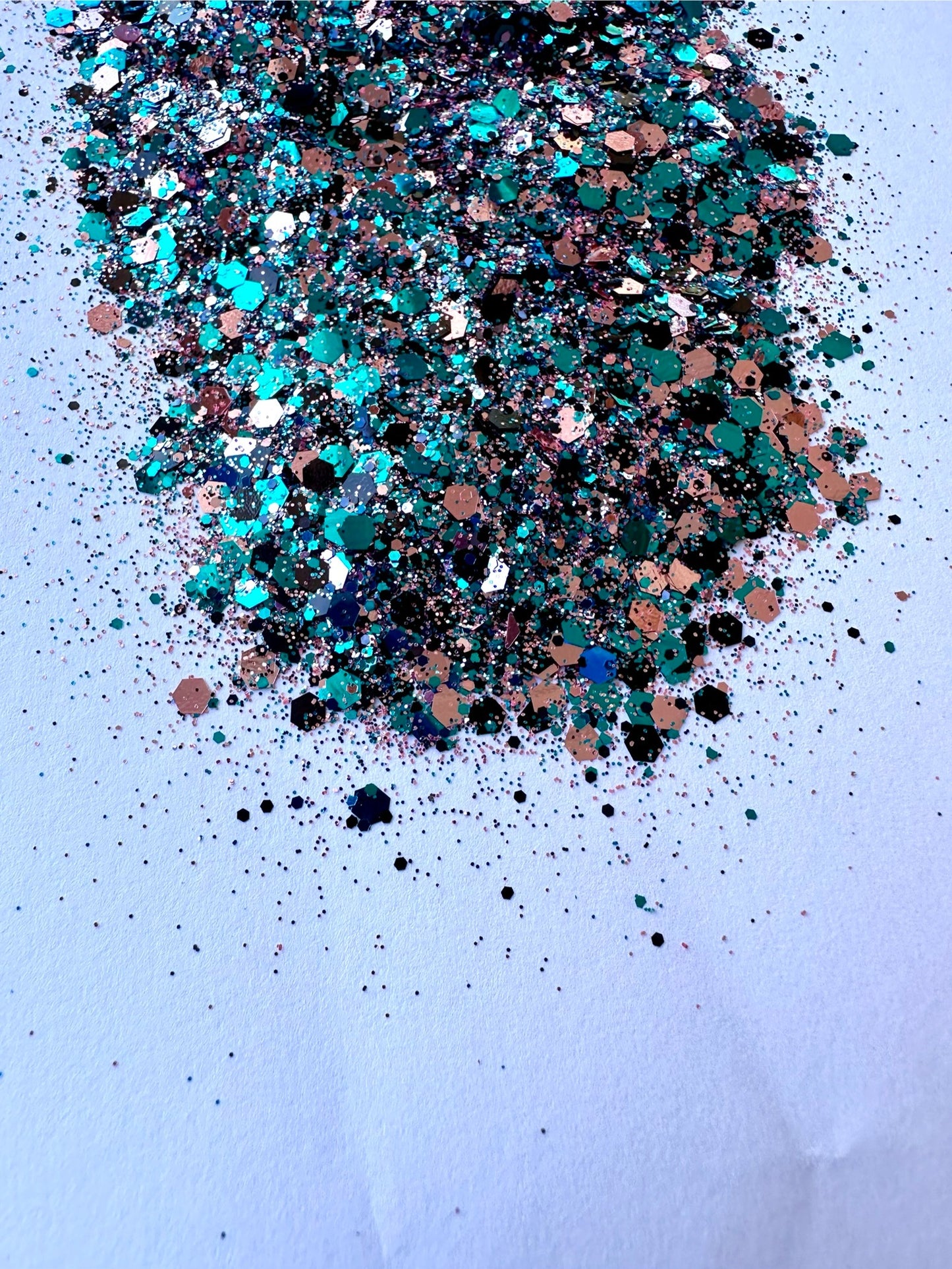 Turquoise Roulette Custom Mix Chunky Glitter