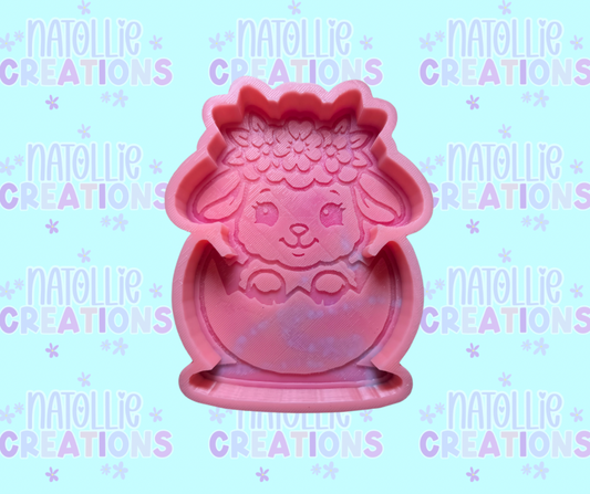 Floral Lamb In Egg Freshie Silicone Mold