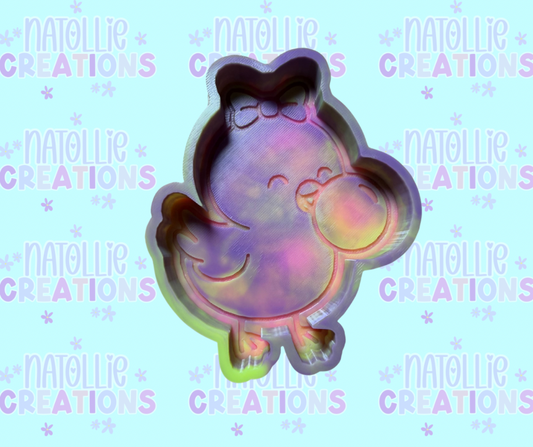 Bubble Blowing Chick Freshie Silicone Mold