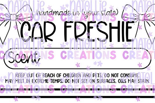 BOW - 3 x 2 Thermal Freshie Scent Labels