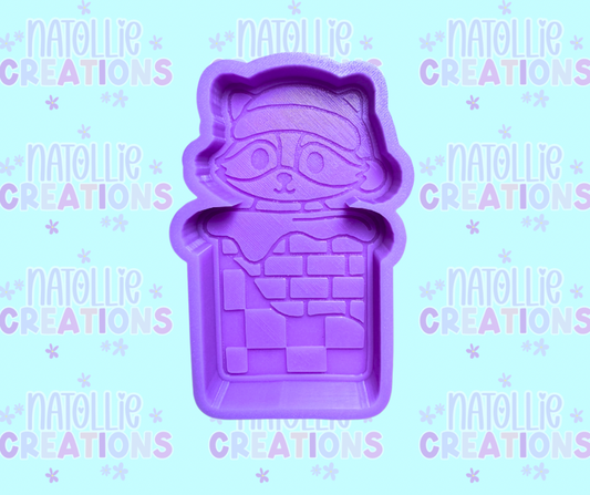 Raccoon Chimney Freshie Silicone Mold