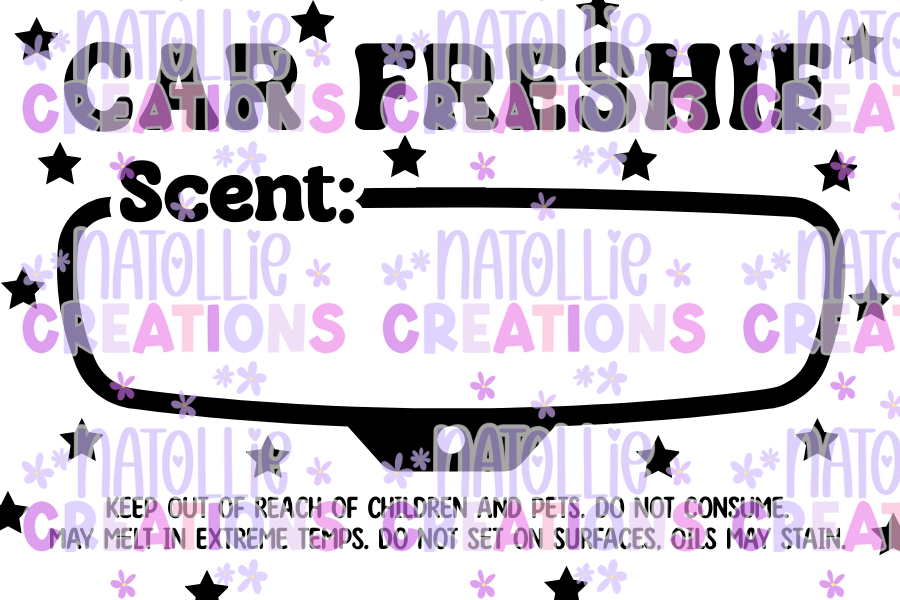 STAR - 3 x 2 Thermal Freshie Scent Labels