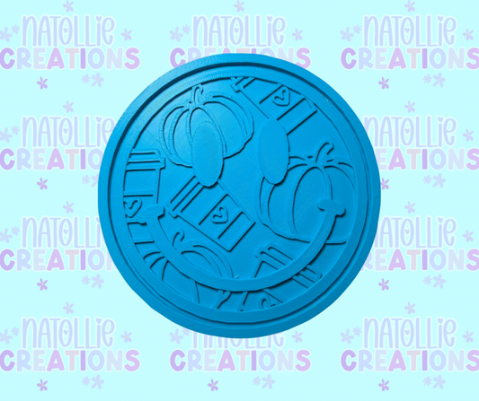 Pumpkin / Latte Smiley Insert Freshie Silicone Mold
