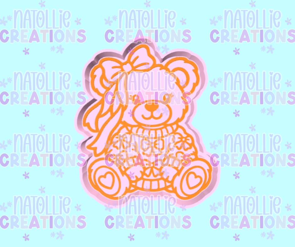 Bow Sweater Bear Freshie Silicone Mold