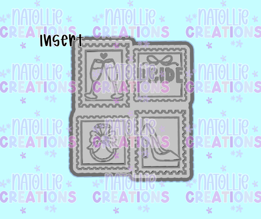 Bride Collage Stamp Insert Freshie Silicone Mold
