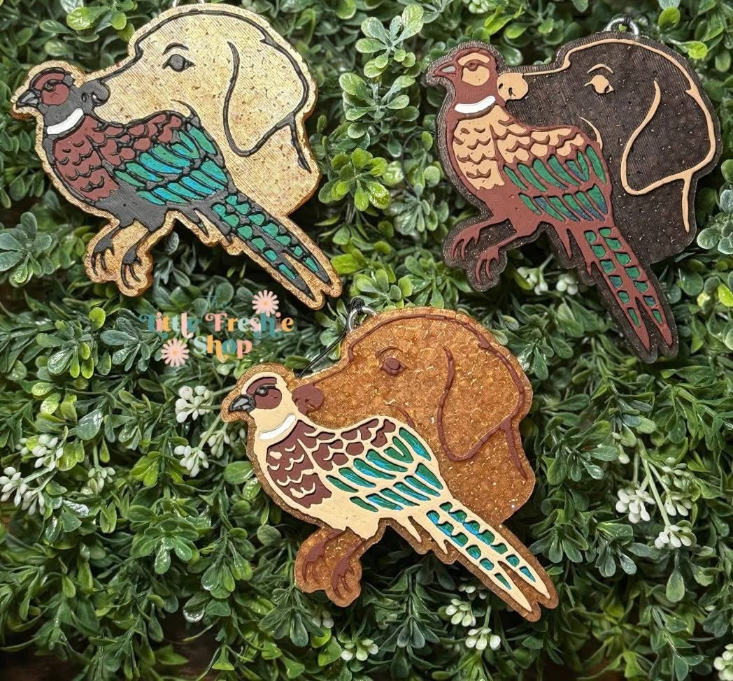 Pheasant Hunting Dog Freshie Silicone Mold