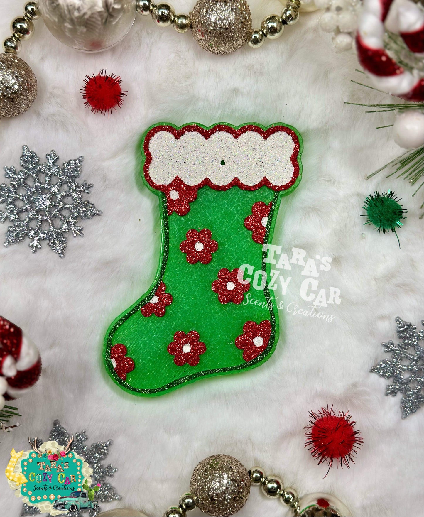 Floral Stocking Freshie Silicone Mold