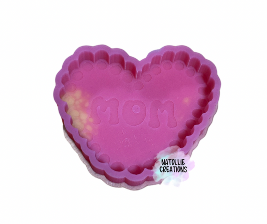 Pearl Mom Heart Freshie Silicone Mold