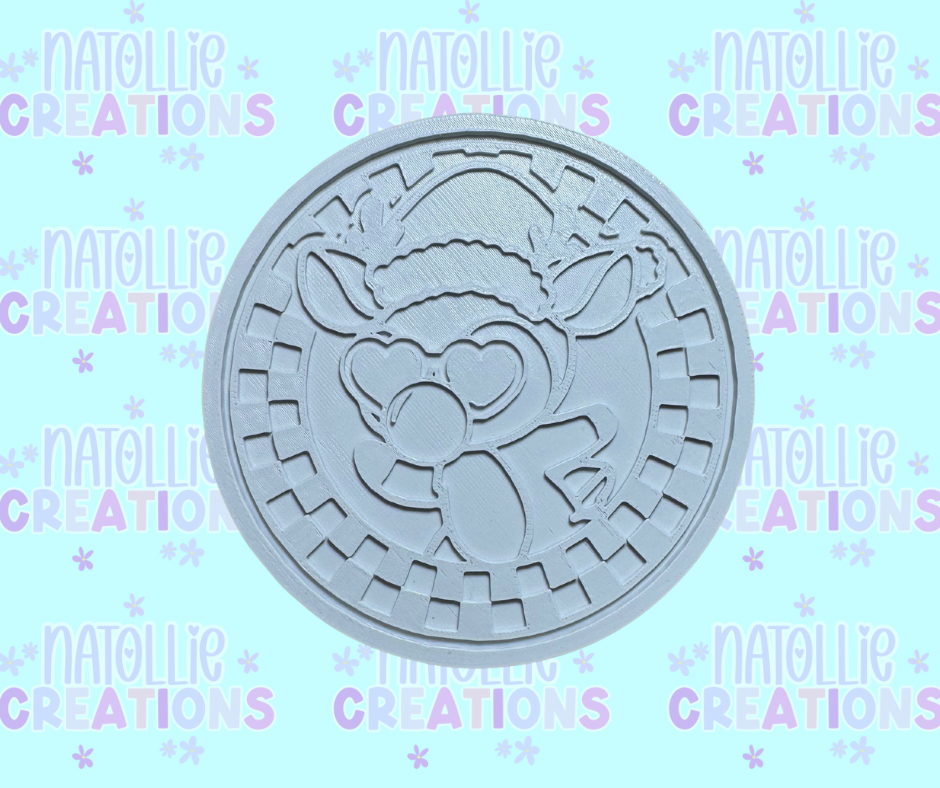 Checkered Reindeer Insert Freshie Silicone Mold