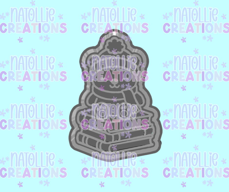 Bear Winter Bookstack Freshie Silicone Mold
