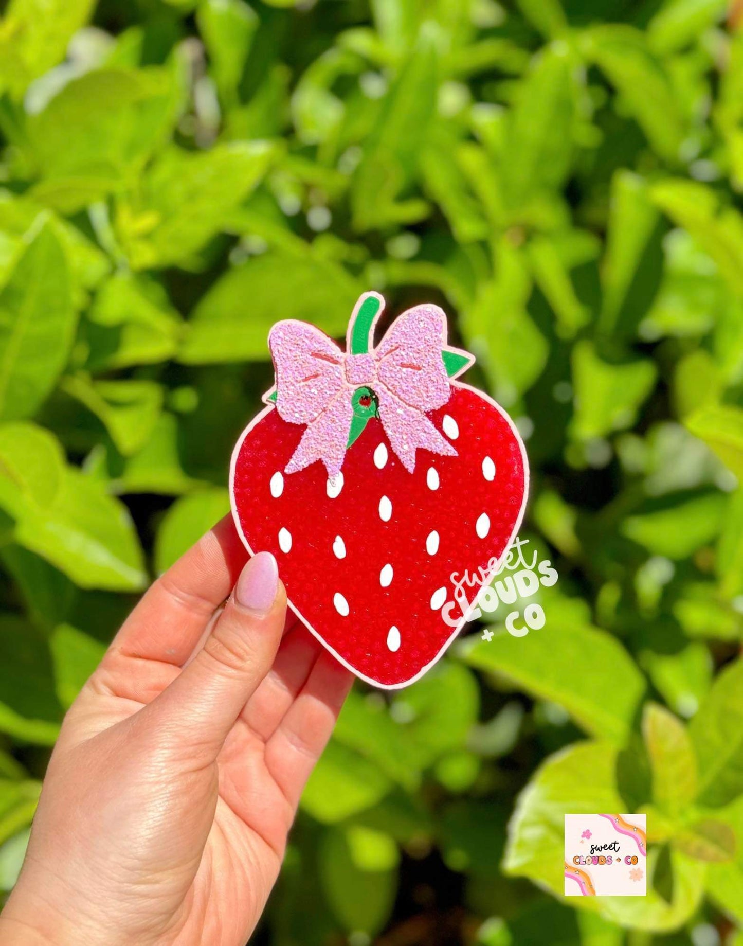 Strawberry W/ Bow Freshie Silicone Mold