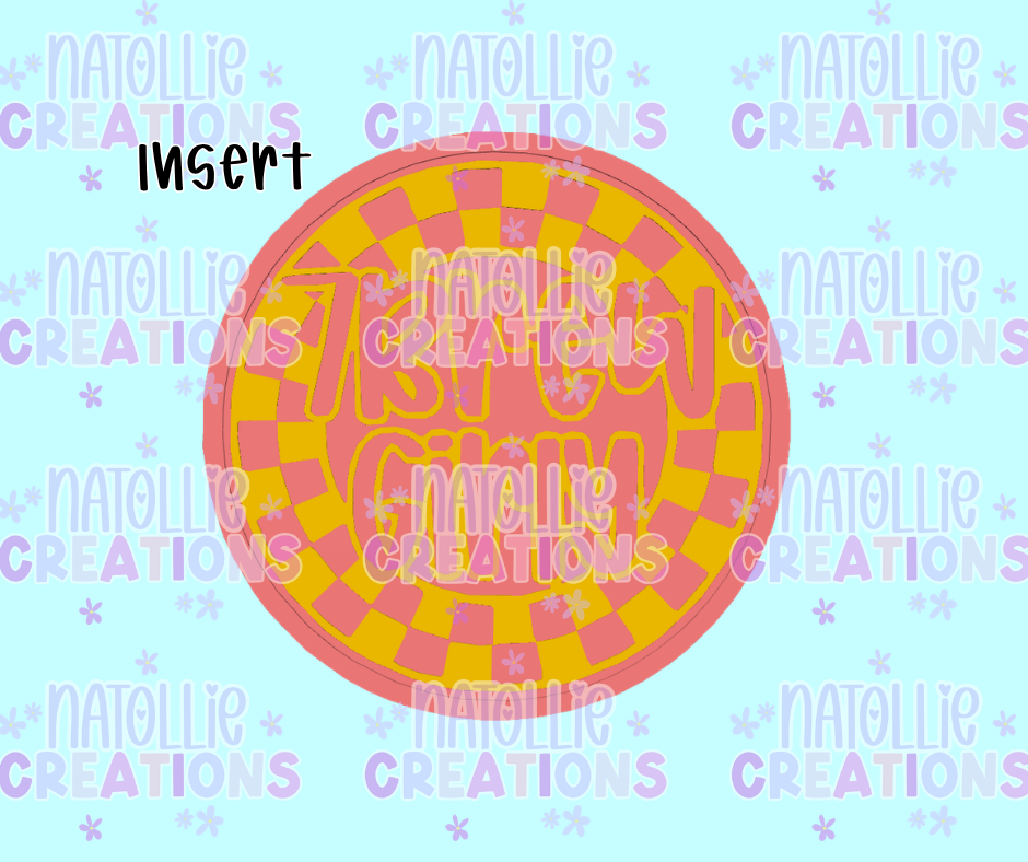 7B Girly Round Insert Freshie Silicone Mold