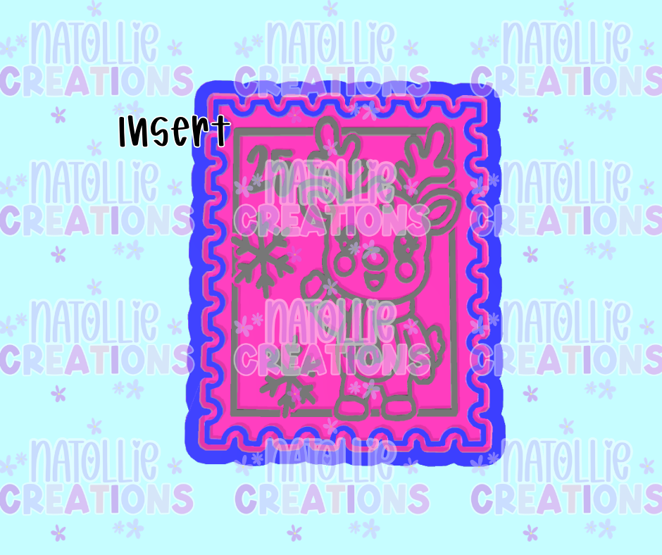 Reindeer Stamp Insert Freshie Silicone Mold