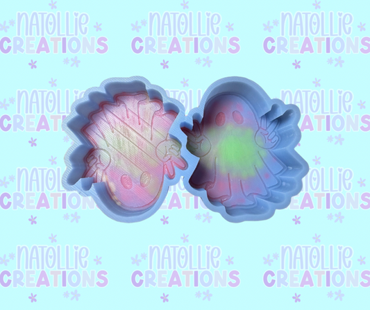 Peace Ghost Vent Clip Freshie Silicone Mold