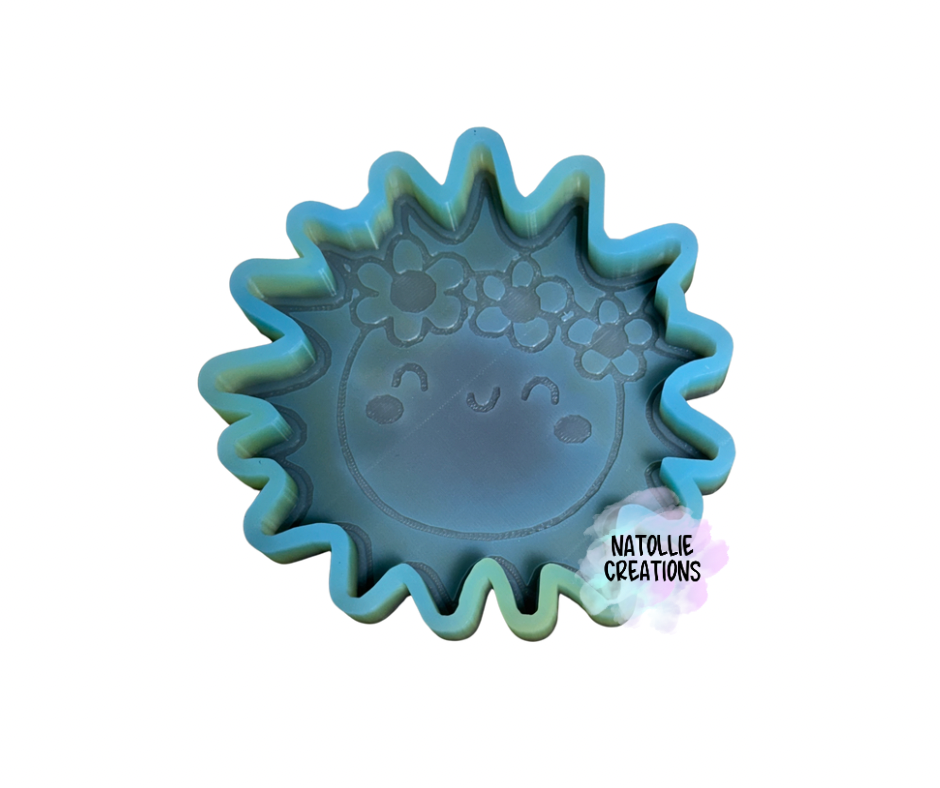 Sun W/ Floral Headband Freshie Silicone Mold