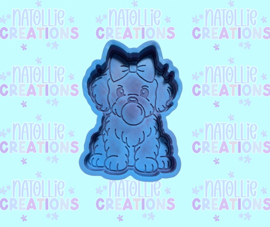 Golden Doodle Blowing Bubblegum Freshie Silicone Mold