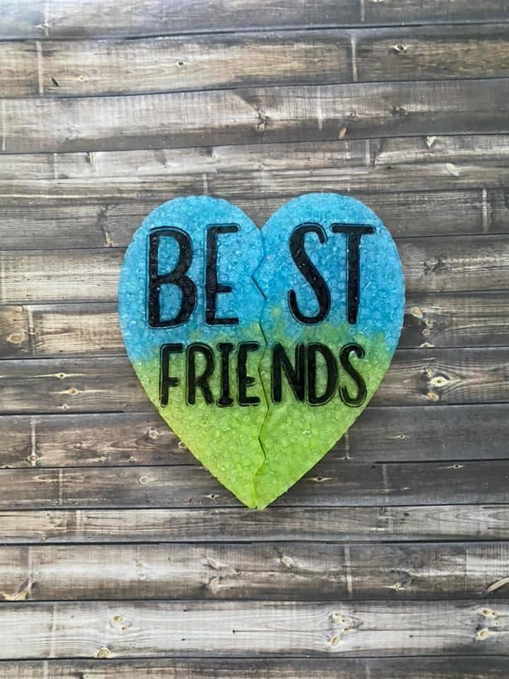 Best Friend Heart Freshie Silicone Mold