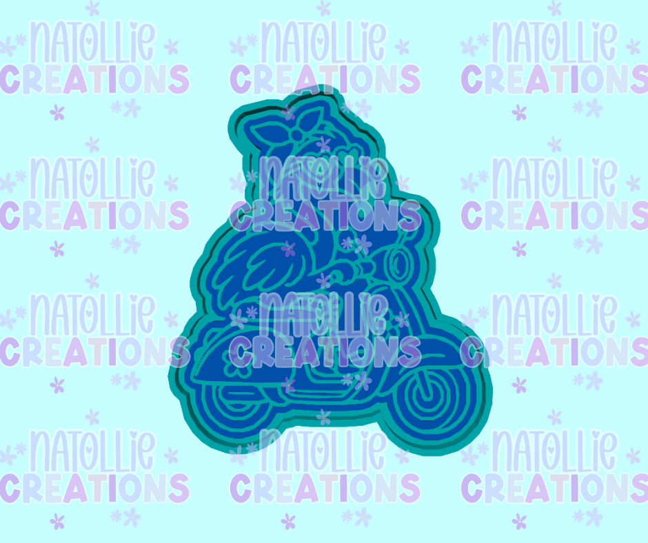 Scooter Flamingo Freshie Silicone Mold