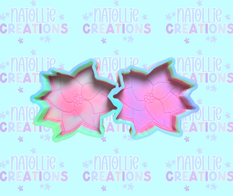 Poinsettia Vent Clip Freshie Silicone Mold