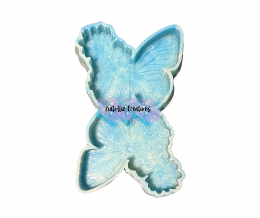Butterfly W/ Flowers Vent Clip Freshie Silicone Mold