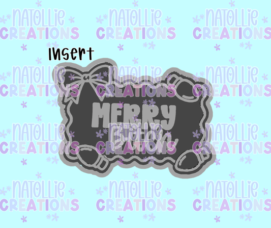 Merry Bitch Christmas Lights Frame Insert Freshie Silicone Mold