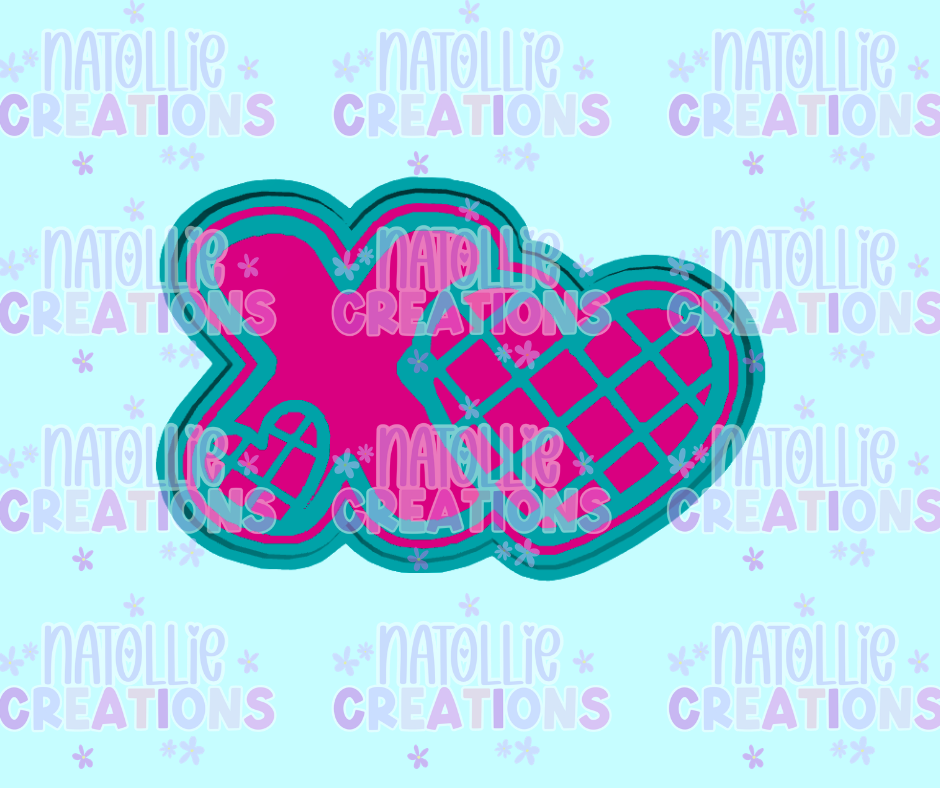 Plaid XO Freshie Silicone Mold