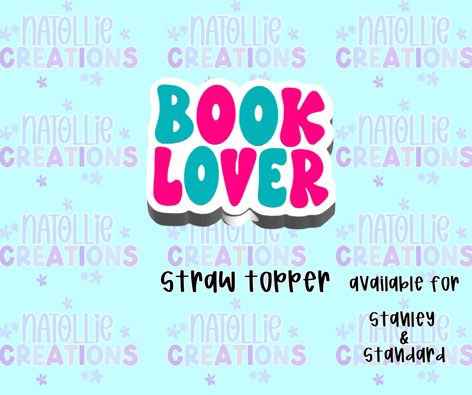 Book Lover Straw Topper