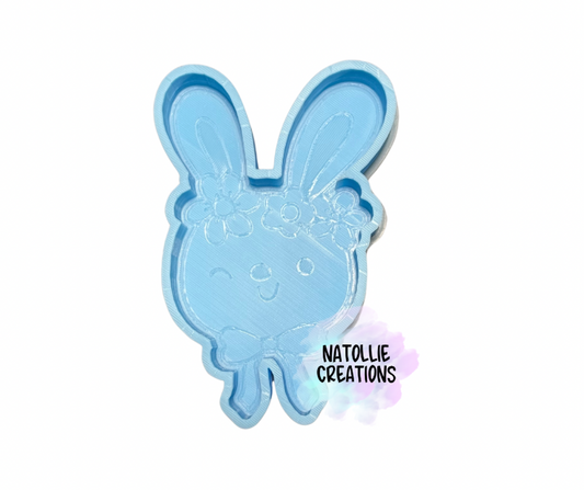 Bunny W/ Floral Headband Freshie Silicone Mold