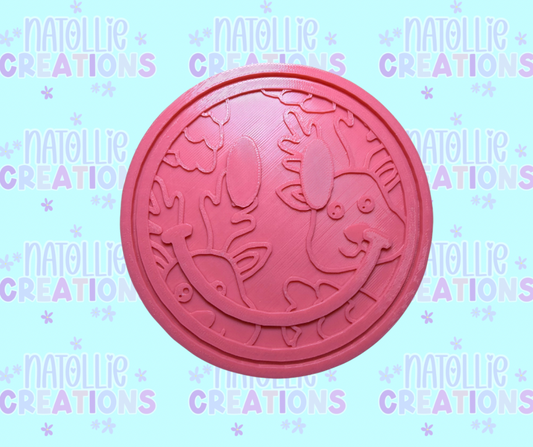 Reindeer Smiley Insert Freshie Silicone Mold