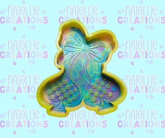 Checkered Spade Cherry Freshie Silicone Mold