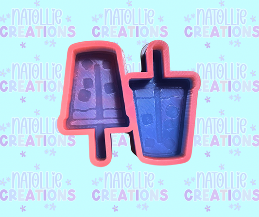 Iced Coffee Vent Clip Freshie Silicone Mold
