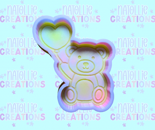 Heart Balloon Bear Freshie Silicone Mold