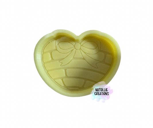 Heart Concha W/ Bow Freshie Silicone Mold
