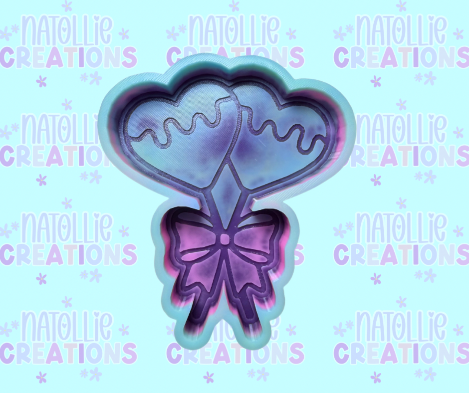 Double Heart Suckers Freshie Silicone Mold