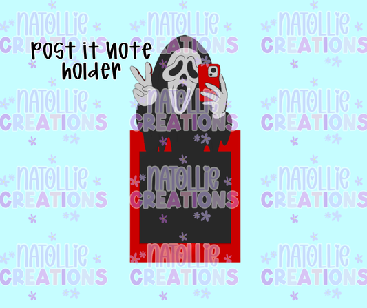 Peace Ghost Face Post It Note Holder