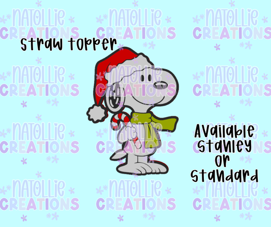 Christmas Snoop Straw Topper