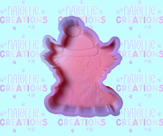 Highland Cow W/ Beanie Freshie Silicone Mold