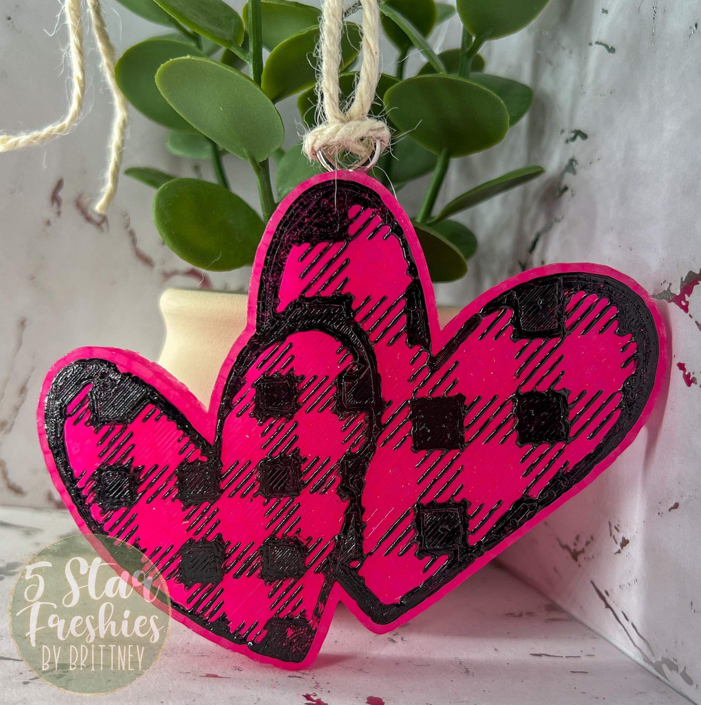 Plaid Heart Freshie Silicone Mold