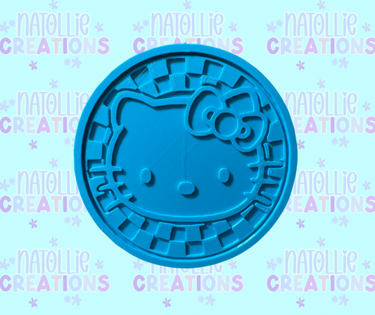 Checkered Kitty Insert Freshie Silicone Mold